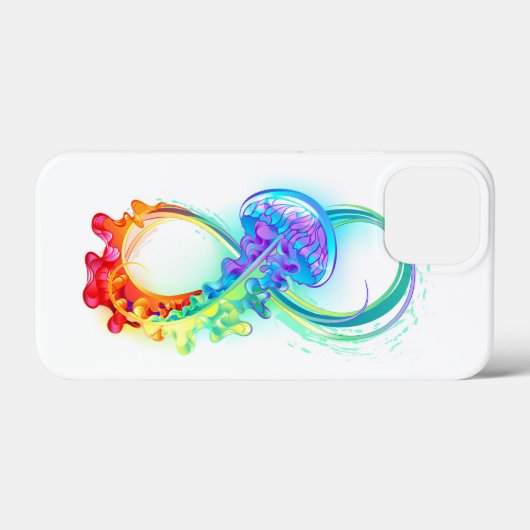 Oneindigheid met regenboogkwal Case-Mate iPhone case (Achterkant (horizontaal))