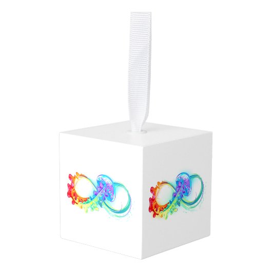 Oneindigheid met regenboogkwal decoratie (Voorkant hoekig)