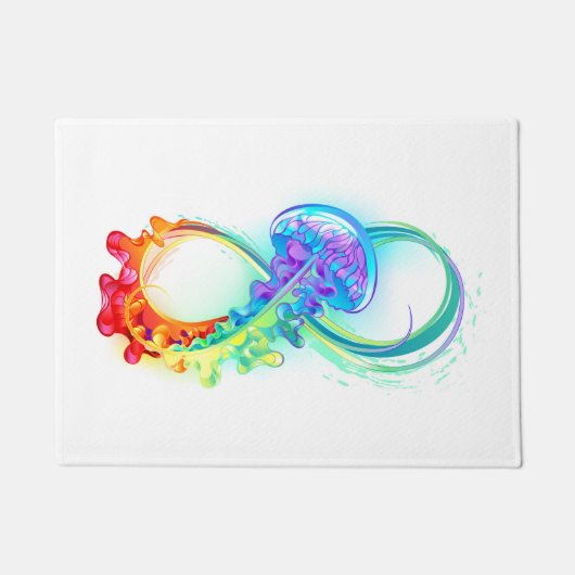 Oneindigheid met regenboogkwal deurmat (Voorkant)