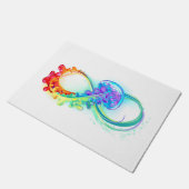Oneindigheid met regenboogkwal deurmat (Schuin)
