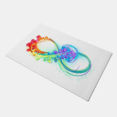 Oneindigheid met regenboogkwal deurmat (Schuin)