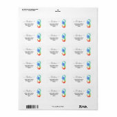 Oneindigheid met regenboogkwal etiket (Full Sheet)