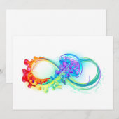 Oneindigheid met regenboogkwal feestdagenkaart (Voorkant / Achterkant)
