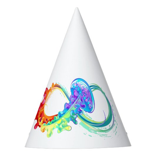 Oneindigheid met regenboogkwal feesthoedjes (Voorkant)