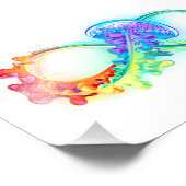 Oneindigheid met regenboogkwal foto afdruk (Hoek)