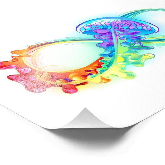 Oneindigheid met regenboogkwal foto afdruk (Hoek)