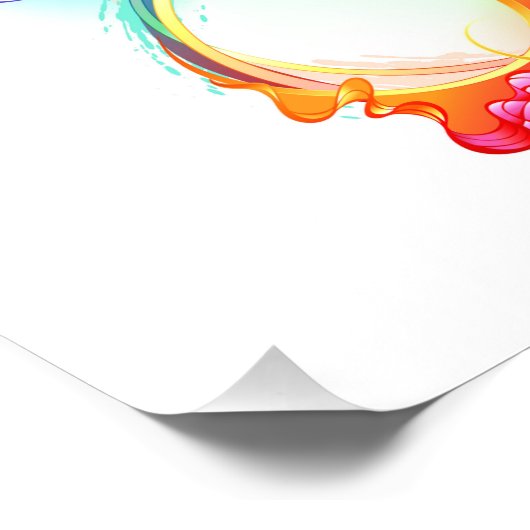 Oneindigheid met regenboogkwal foto afdruk (Hoek)