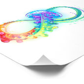 Oneindigheid met regenboogkwal foto afdruk (Hoek)