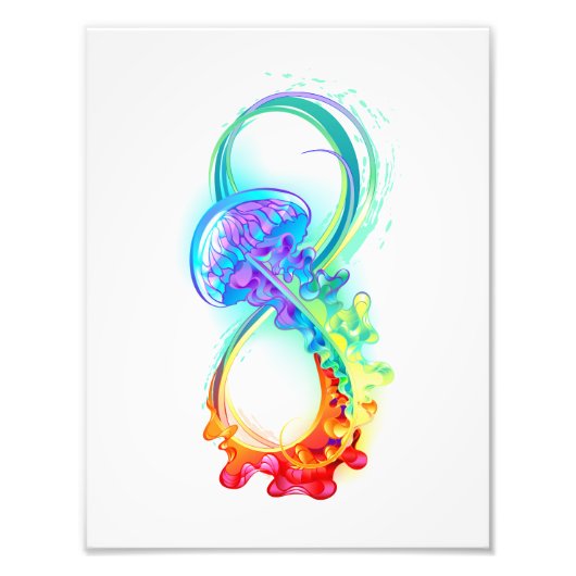 Oneindigheid met regenboogkwal foto afdruk (Voorkant)
