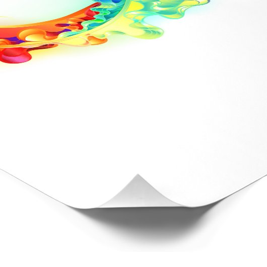 Oneindigheid met regenboogkwal foto afdruk (Hoek)