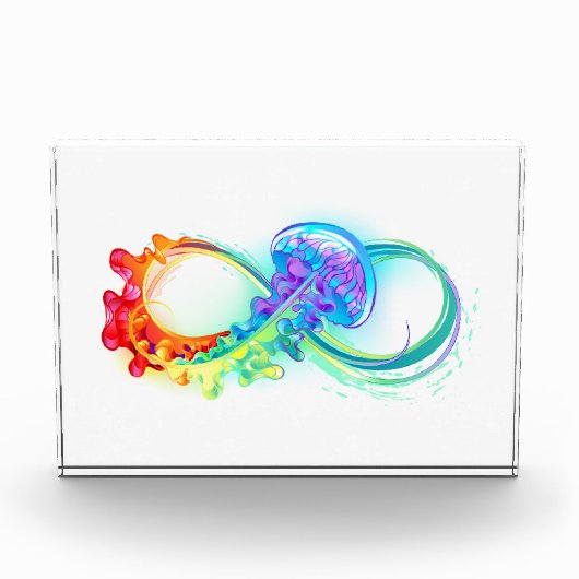 Oneindigheid met regenboogkwal fotoblokken (Voorkant)