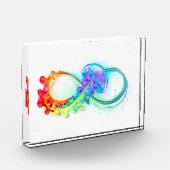 Oneindigheid met regenboogkwal fotoblokken (Links)