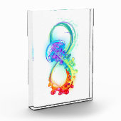 Oneindigheid met regenboogkwal fotoblokken (Links)
