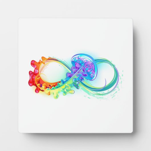 Oneindigheid met regenboogkwal fotoplaat (Voorkant)