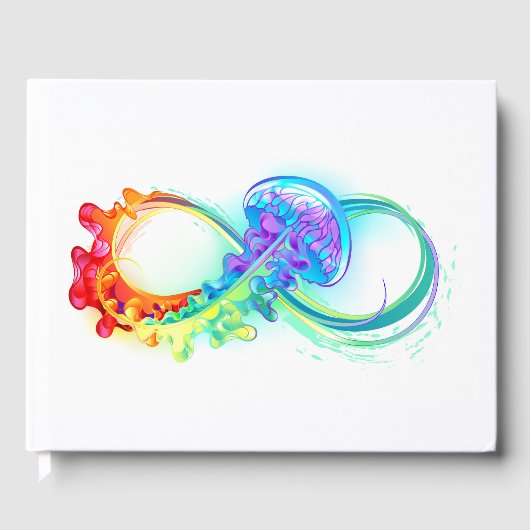 Oneindigheid met regenboogkwal gastenboek (Voorkant)