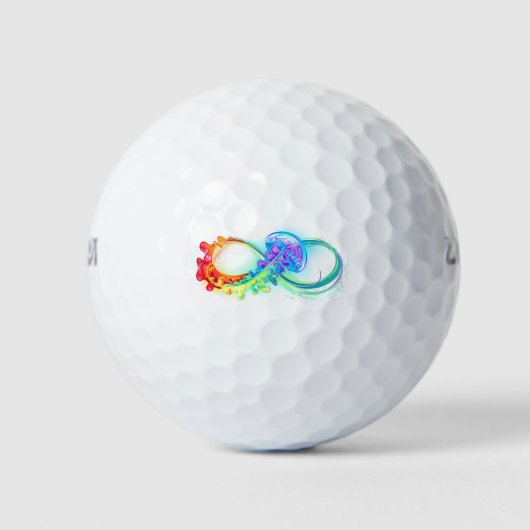 Oneindigheid met regenboogkwal golfballen (Voorkant)
