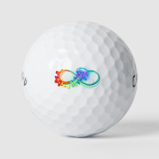 Oneindigheid met regenboogkwal golfballen (Voorkant)