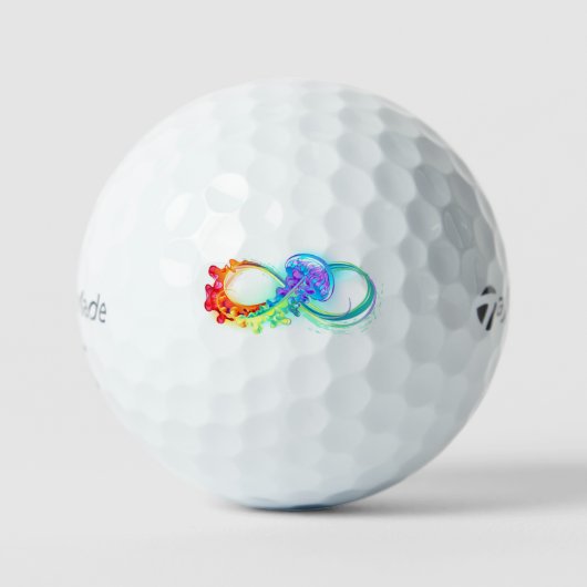 Oneindigheid met regenboogkwal golfballen (Voorkant)