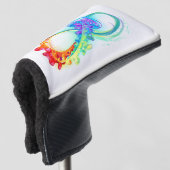 Oneindigheid met regenboogkwal golfheadcover (3/4 voorkant)