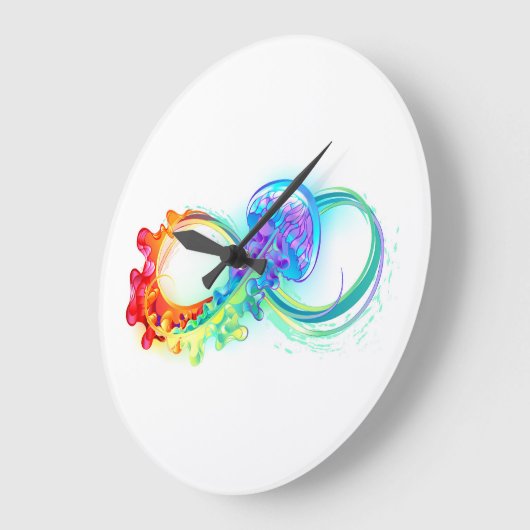 Oneindigheid met regenboogkwal grote klok (Hoek)