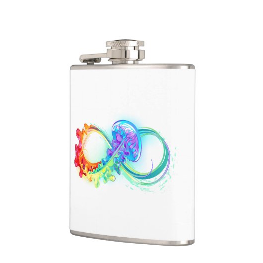 Oneindigheid met regenboogkwal heupfles (Links)