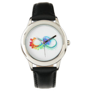 Oneindigheid met regenboogkwal horloge
