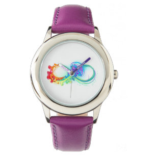 Oneindigheid met regenboogkwal horloge