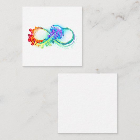 Oneindigheid met regenboogkwal informatiekaartje (Voorkant / Achterkant)