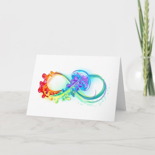 Oneindigheid met regenboogkwal kaart (Voorkant)
