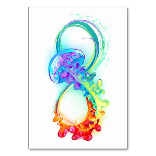 Oneindigheid met regenboogkwal kaart