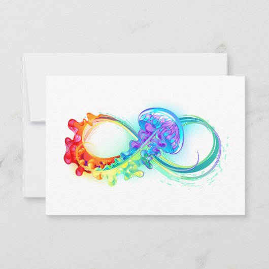 Oneindigheid met regenboogkwal kaart (Voorkant)