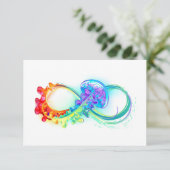 Oneindigheid met regenboogkwal kaart (Staand voorkant)