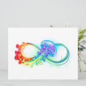 Oneindigheid met regenboogkwal kaart (Staand voorkant)