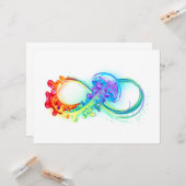 Oneindigheid met regenboogkwal kaart (Voorkant / Achterkant in situ)