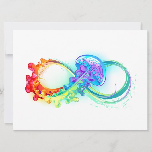 Oneindigheid met regenboogkwal kaart (Voorkant)