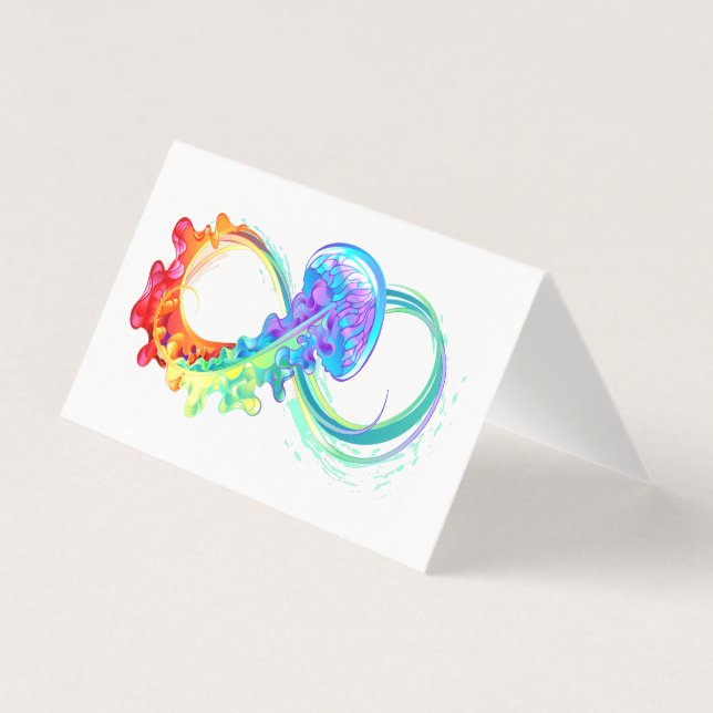 Oneindigheid met regenboogkwal kaart (Voorkant)