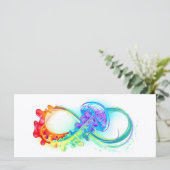 Oneindigheid met regenboogkwal kaart (Staand voorkant)