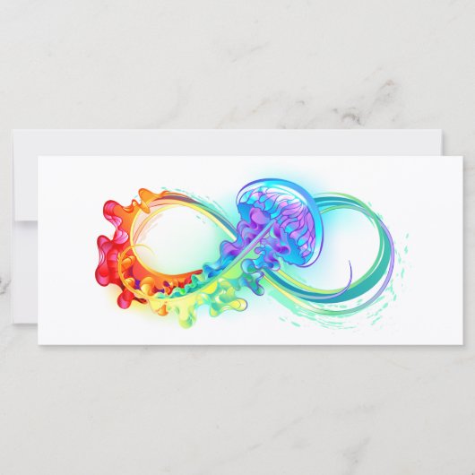 Oneindigheid met regenboogkwal kaart (Voorkant)