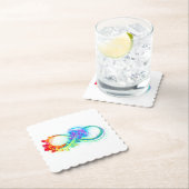 Oneindigheid met regenboogkwal kartonnen onderzetters (Insitu)