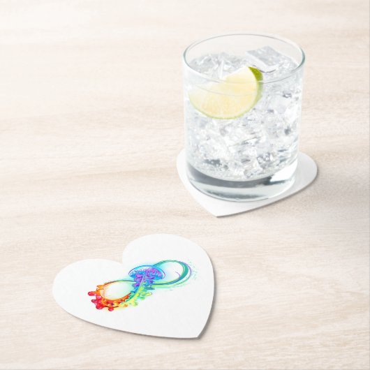 Oneindigheid met regenboogkwal kartonnen onderzetters (Insitu)