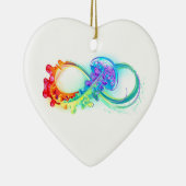 Oneindigheid met regenboogkwal keramisch ornament (Rechts)