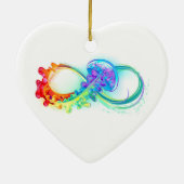 Oneindigheid met regenboogkwal keramisch ornament (Achterkant)