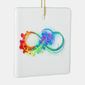 Oneindigheid met regenboogkwal keramisch ornament (Rechts)