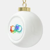 Oneindigheid met regenboogkwal keramische bal ornament (Rechts)