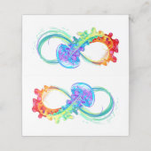 Oneindigheid met regenboogkwal klantenkaartje (Buitenkant ongevouwen)