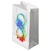 Oneindigheid met regenboogkwal klein cadeauzakje (Voorkant Gekanteld)