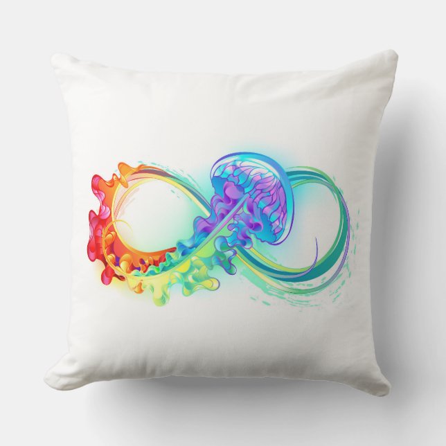 Oneindigheid met regenboogkwal kussen (Voorkant)