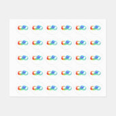 Oneindigheid met regenboogkwal labels (Vel)
