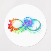 Oneindigheid met regenboogkwal labels (Design 2)