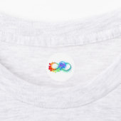 Oneindigheid met regenboogkwal labels (Aangebracht)